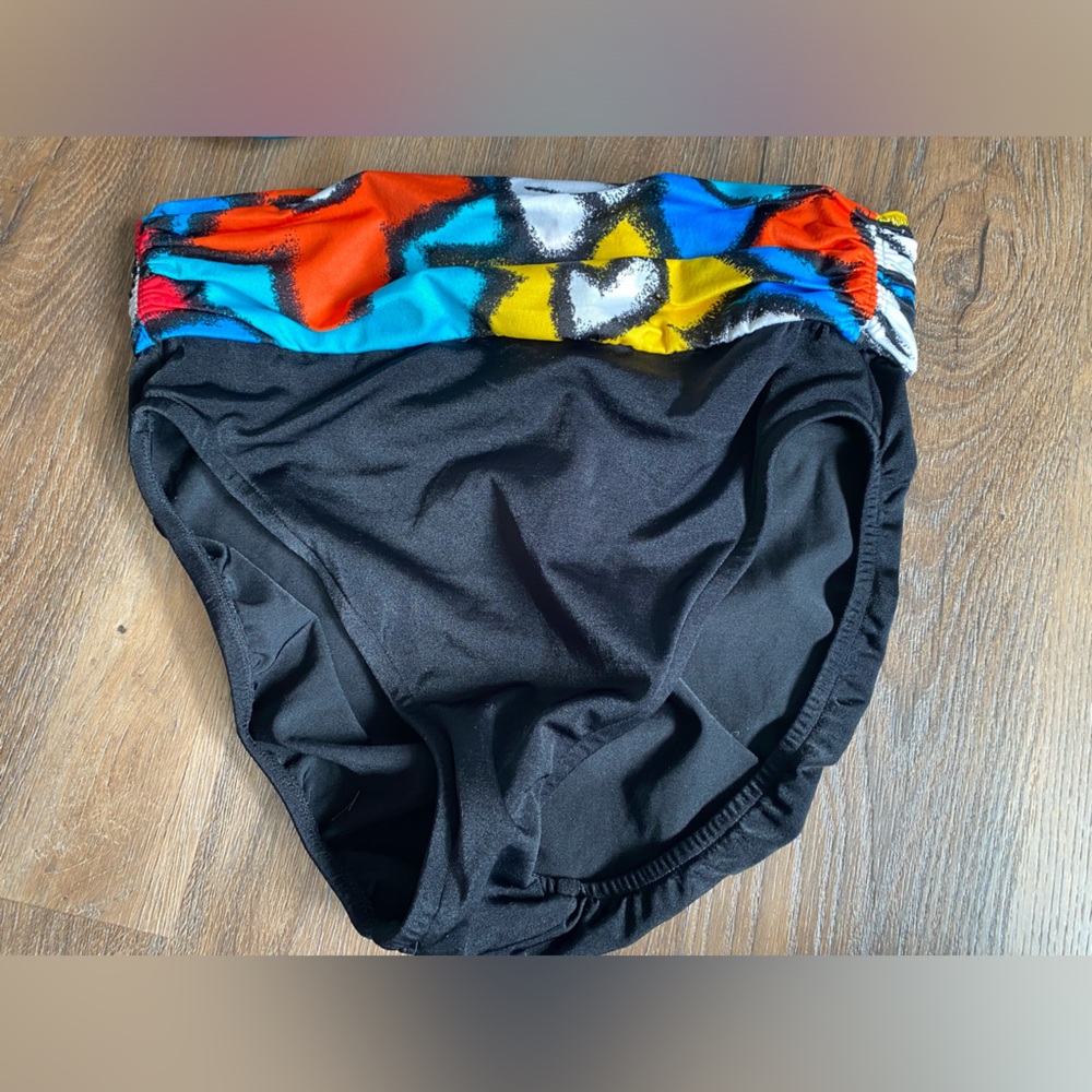 Vintage 90’s Roxanne convertible bikini made in USA size 16 bandeau to halter - Picture 3 of 13